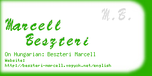 marcell beszteri business card